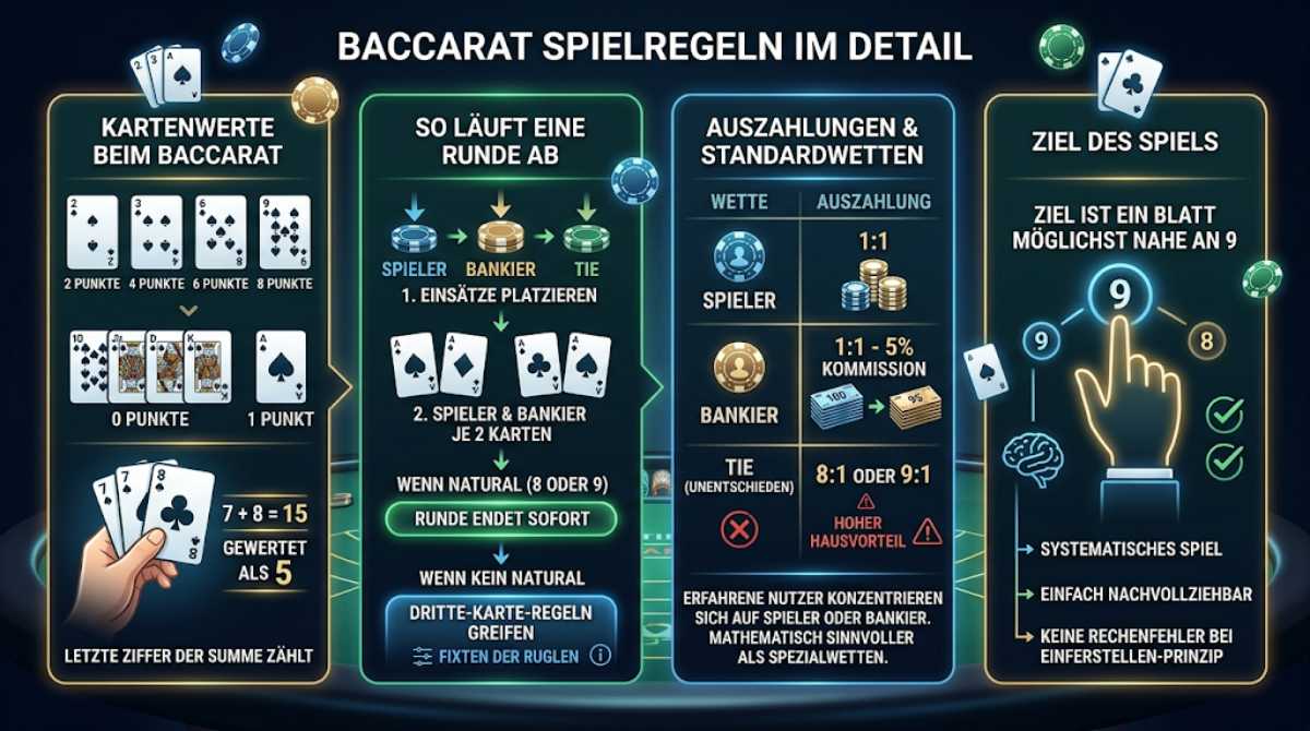 Baccarat Spielregeln im Detail