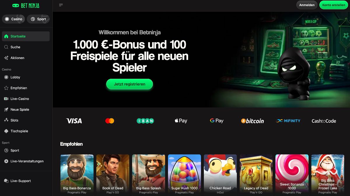 Wer gezielt nach seriöse online casinos sucht, findet bei Betninja einen attraktiven, gestaffelten Einstiegsbonus. Die Plattform überzeugt zudem mit gut nachvollziehbaren Konditionen und transparenten Zahlungswegen für einen sicheren Start.