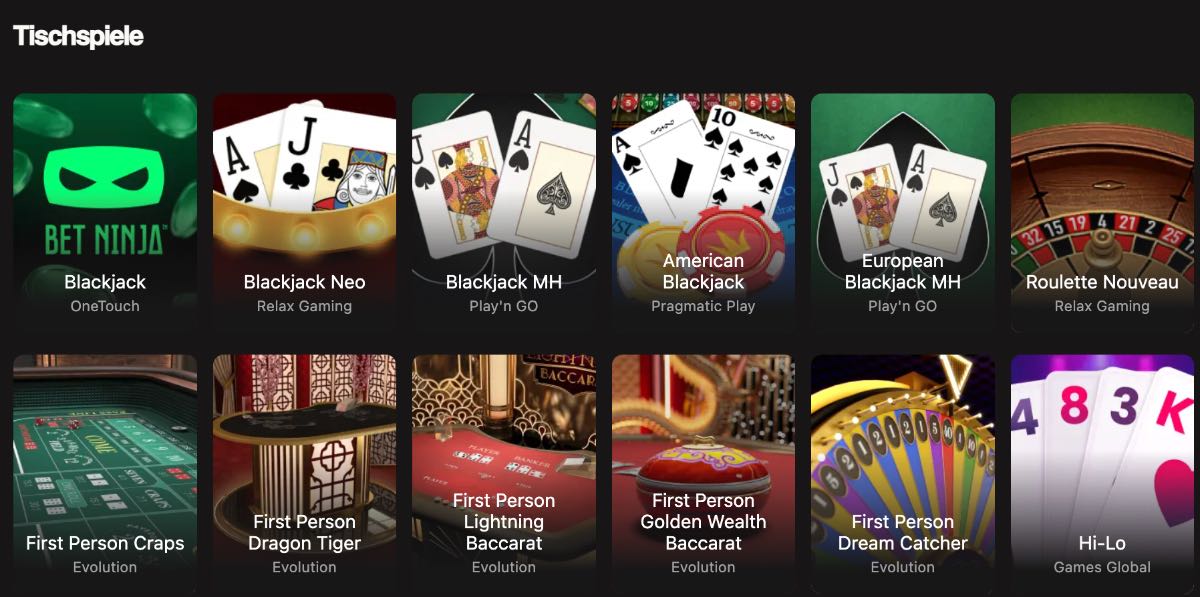 Betninja Tischspiele