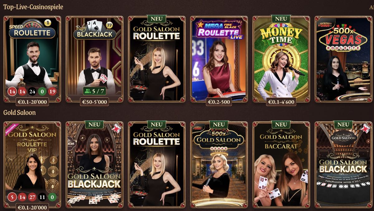 CrazyTower Live Casino Spiele