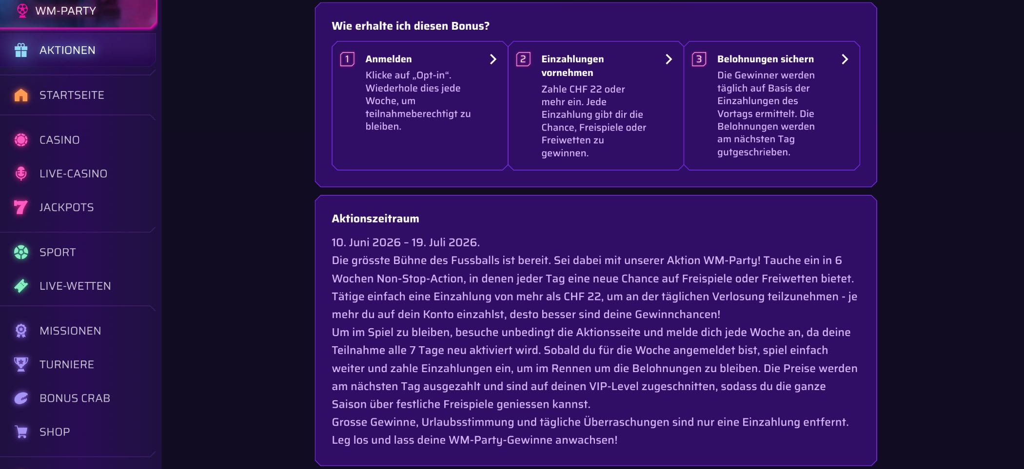 Roby Casino Willkommensbonus Bedingungen