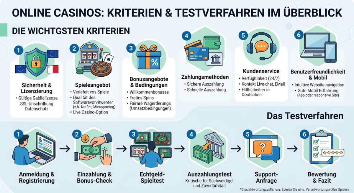 So bewerten wir Online Casinos