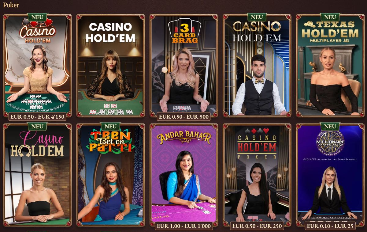 beste Poker Spiele bei Crazy Tower