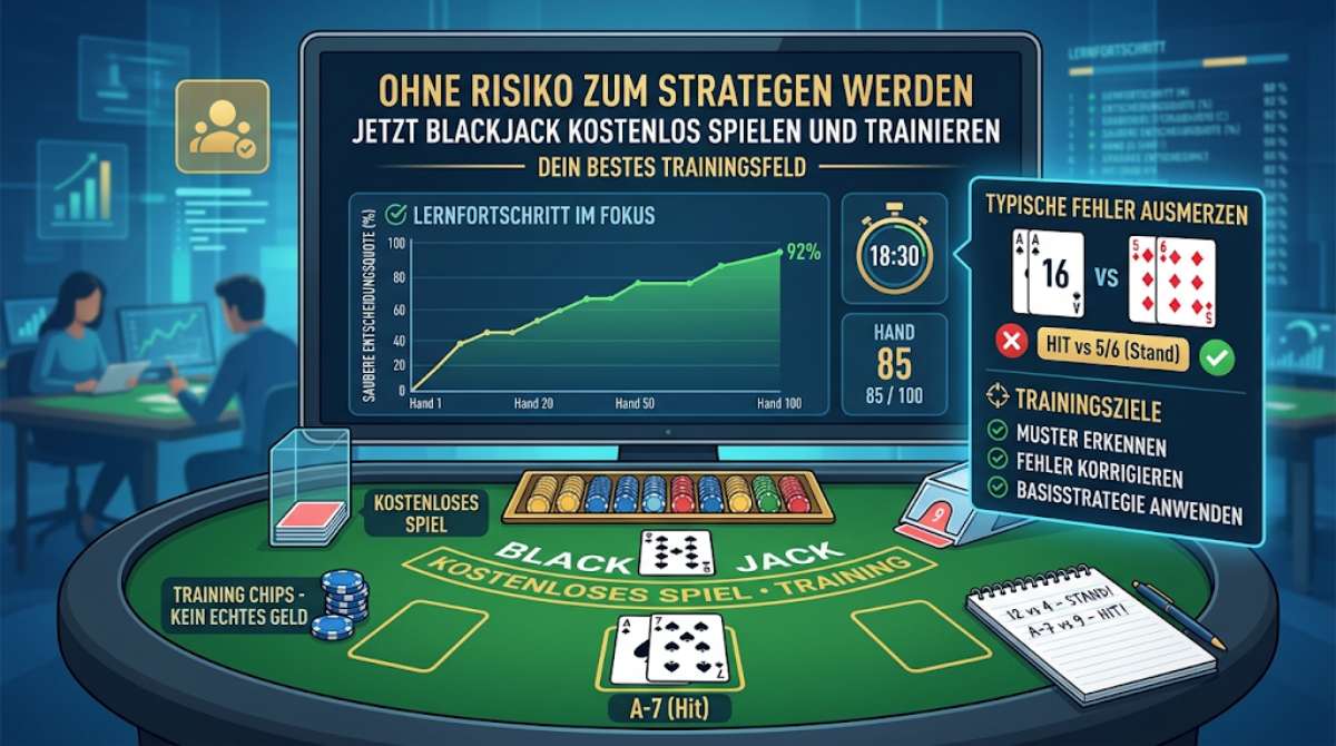 Ohne Risiko zum Blackjack Strategen werden