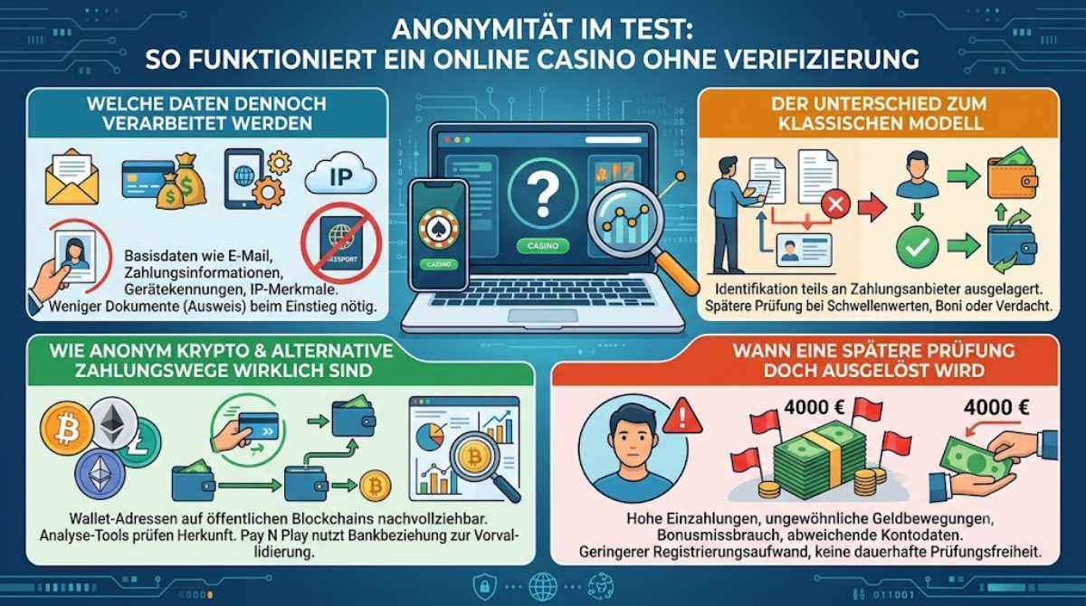 So funktioniert ein Online Casino ohne Verifizierung