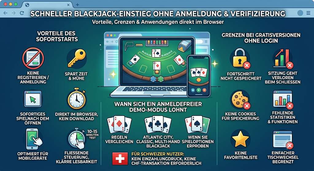 Sofortiger Blackjack Spielspaß im Browser