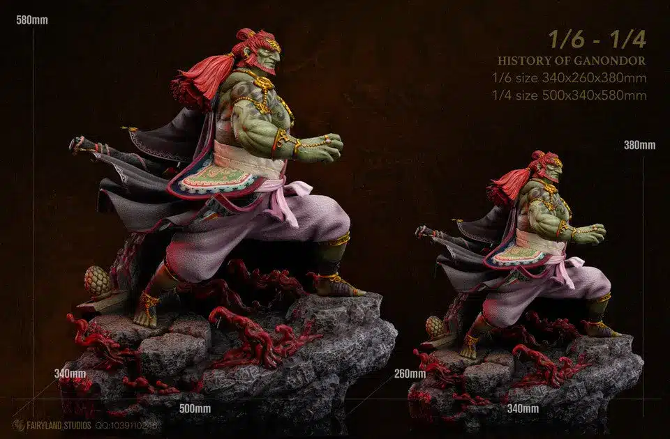 Detailed collectible figure of Ganondorf from The Legend of Zelda.