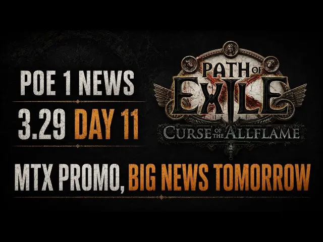 Image featuring Path of Exile Curse of the Allflame promotional news.