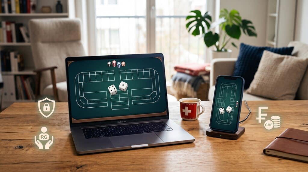 Online-Craps auf Laptop und Smartphone mit CHF-Zahlung und sicherer Verbindung