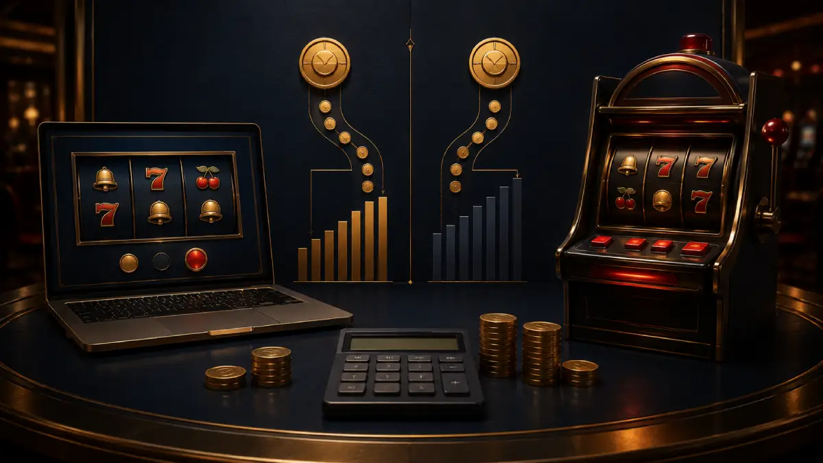 Online-Slot und physischer Spielautomat im Vergleich der theoretischen Auszahlungsquoten