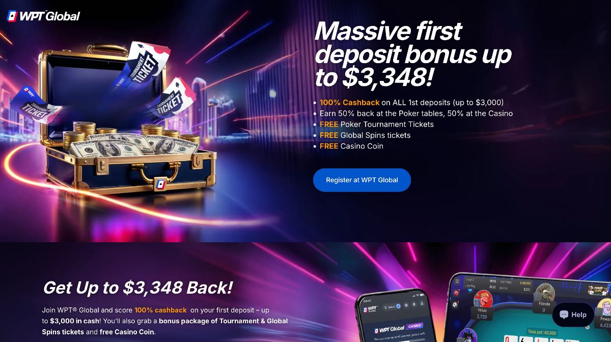 WPT Global bringt das renommierte Erbe der World Poker Tour direkt auf dein Smartphone oder den PC und kombiniert klassische Pokertische mit Abwechslung wie video poker. Die Plattform besticht durch ein besonders spielerfreundliches Feld, exklusive Satellite-Tickets für reale Live-Events und lukrative Willkommensboni für Neukunden.