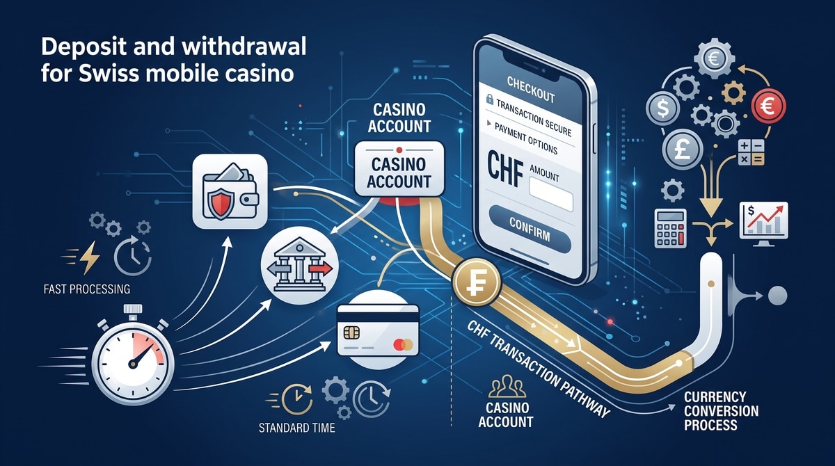 Mobile Casinos Schweiz mit CHF-Kontowährung, E-Wallet und schneller Auszahlung