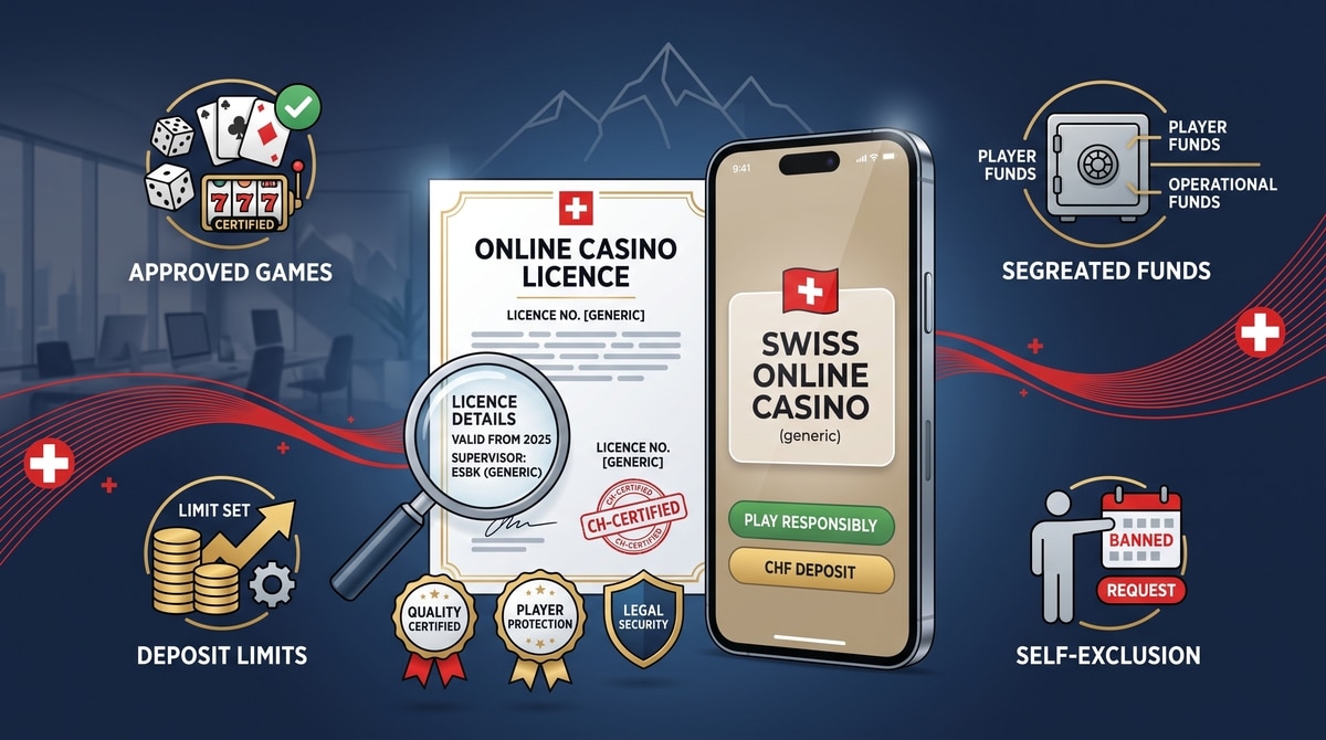 Mobile Casinos Schweiz mit geprüfter Lizenz, Spielerschutz und sicherer Kontoführung