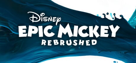 Key art of Disney Epic Mickey: Rebrushed showing Mickey Mouse with brush and paint